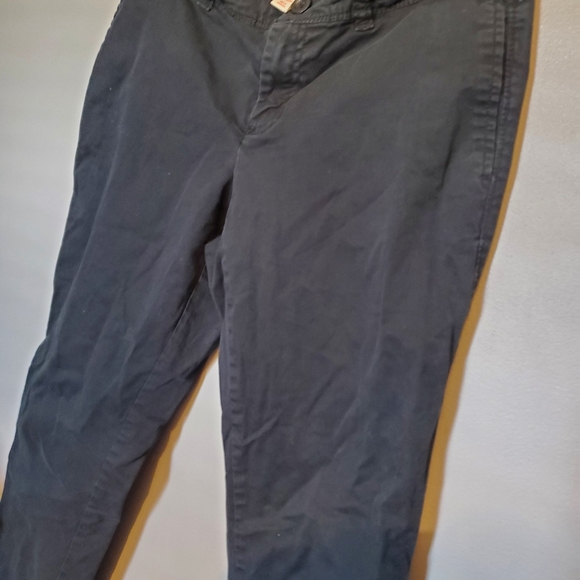 GAP Faded Black Khakis Vintage Rolled Crop Pants - Size 0R - Picture 5 of 13